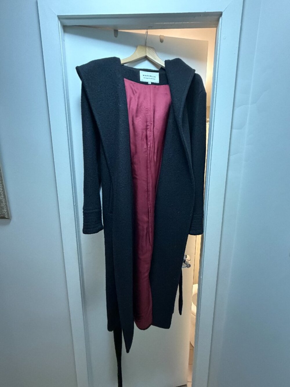Marcella NYC Mallory Coat in black, size M